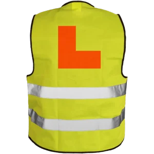Refleksvest øvelseskjøring med rød "L"